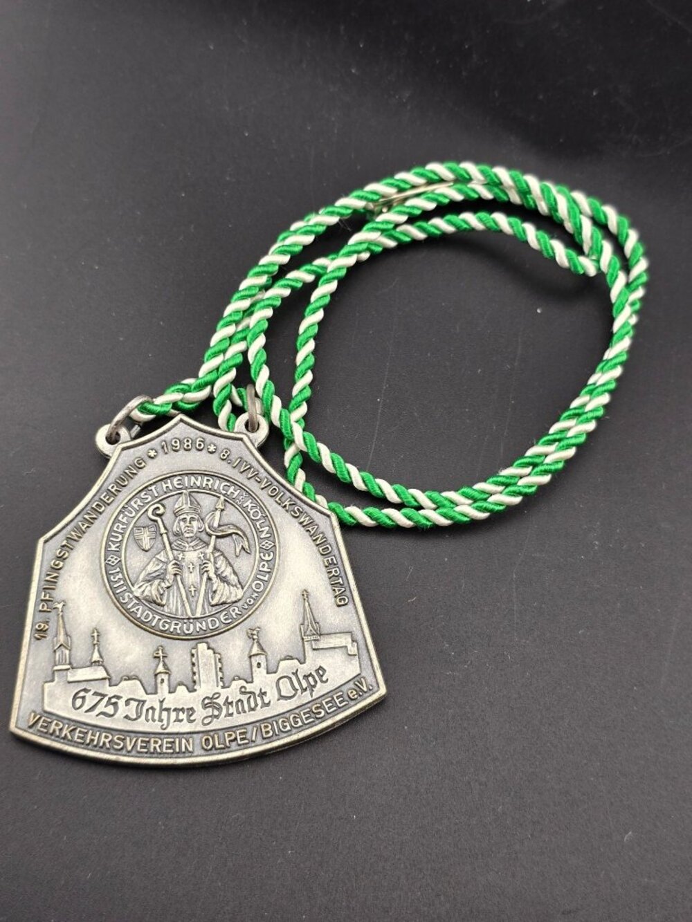 Vintage Medal 1986 Medal 675 Jahre Stadt Olpe IVV Volkswandertag Anniversary
